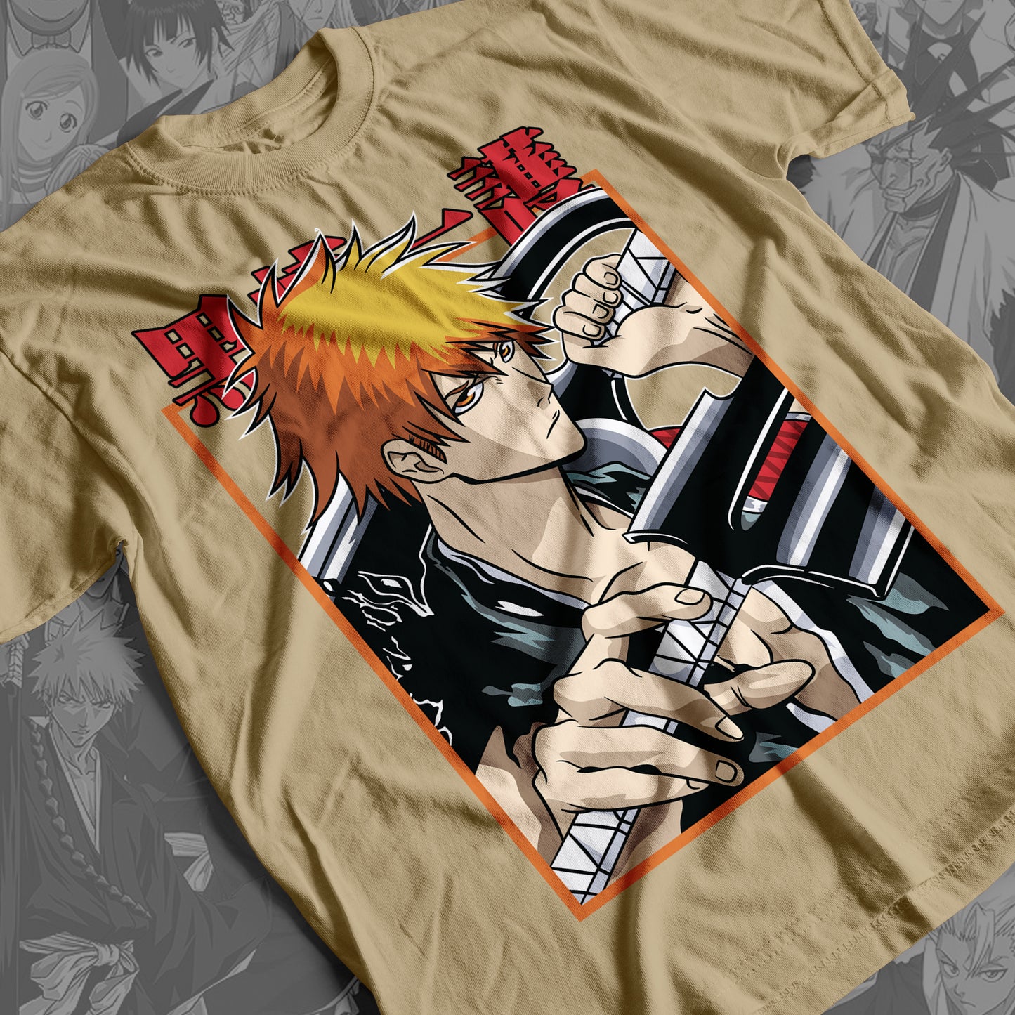 Bleach - Ichigo Kurosaki 04  Premium Anime Design, High Quality DTF Print, 100% Cotton Shirt