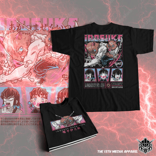 Demon Slayer - Inosuke Hashibira 01 Premium Anime Design, High Quality DTF Print, 100% Cotton Shirt