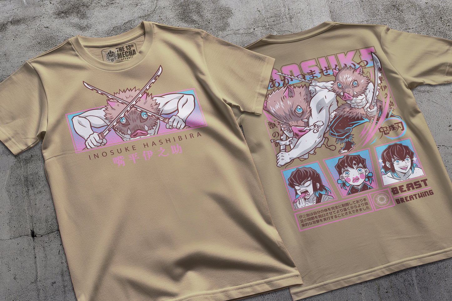 Demon Slayer - Inosuke Hashibira 01 Premium Anime Design, High Quality DTF Print, 100% Cotton Shirt