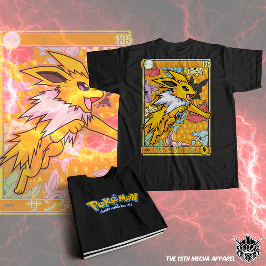 Pokemon - Jolteo 01 Premium Anime Design, High Quality DTF Print, 100% Cotton Shirt