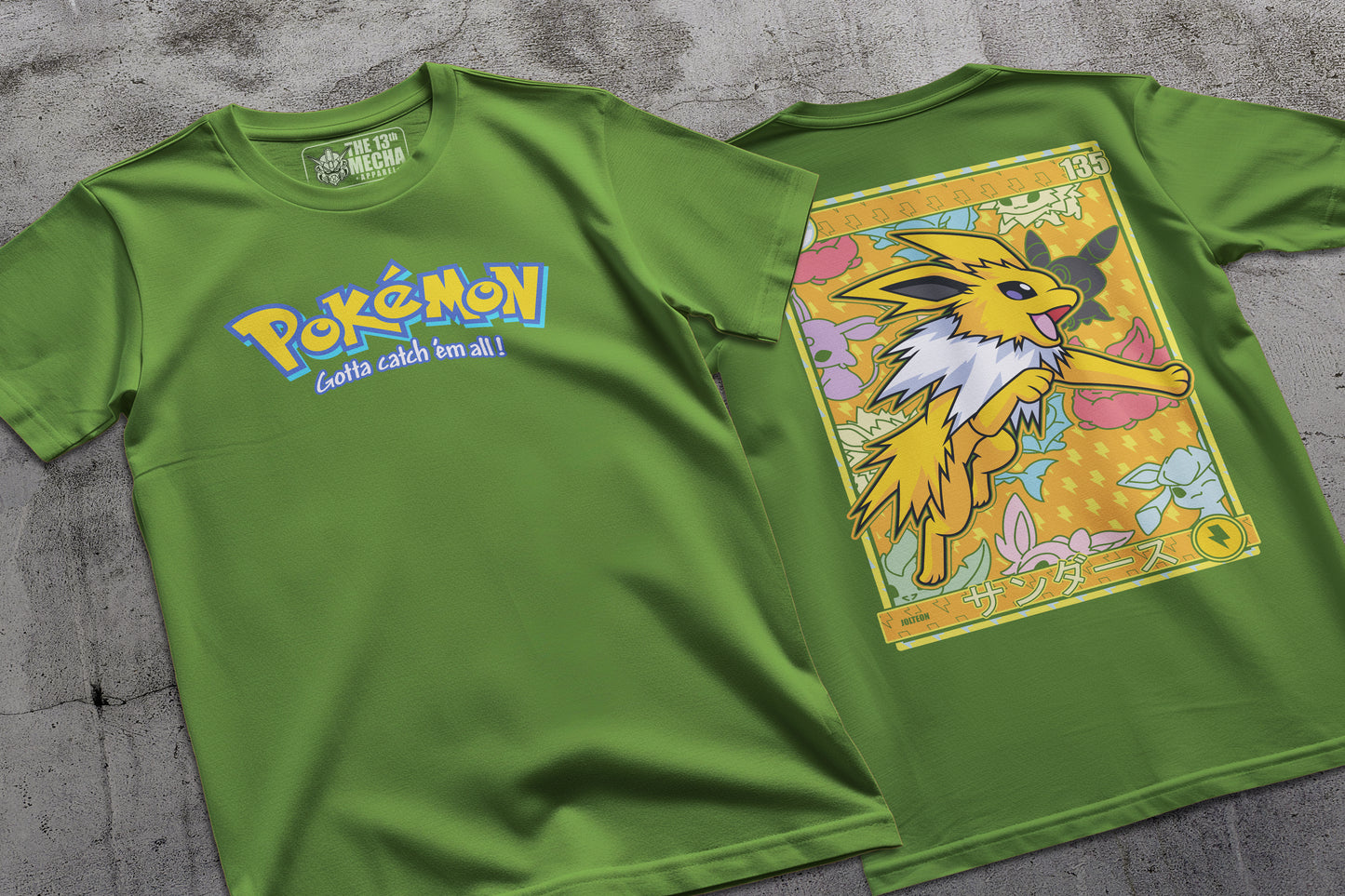 Pokemon - Jolteo 01 Premium Anime Design, High Quality DTF Print, 100% Cotton Shirt
