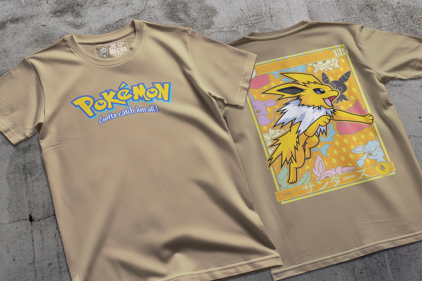 Pokemon - Jolteo 01 Premium Anime Design, High Quality DTF Print, 100% Cotton Shirt