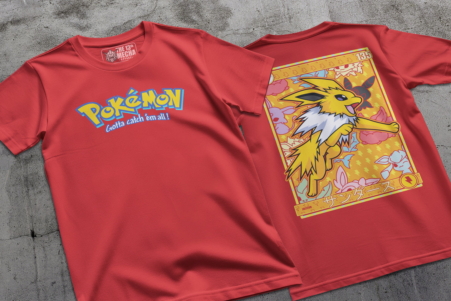 Pokemon - Jolteo 01 Premium Anime Design, High Quality DTF Print, 100% Cotton Shirt