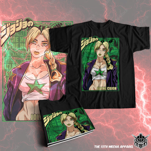 JoJo's Bizarre Adventure - Jolyne Cujoh 01 Premium Anime Design, High Quality DTF Print, 100% Cotton Shirt