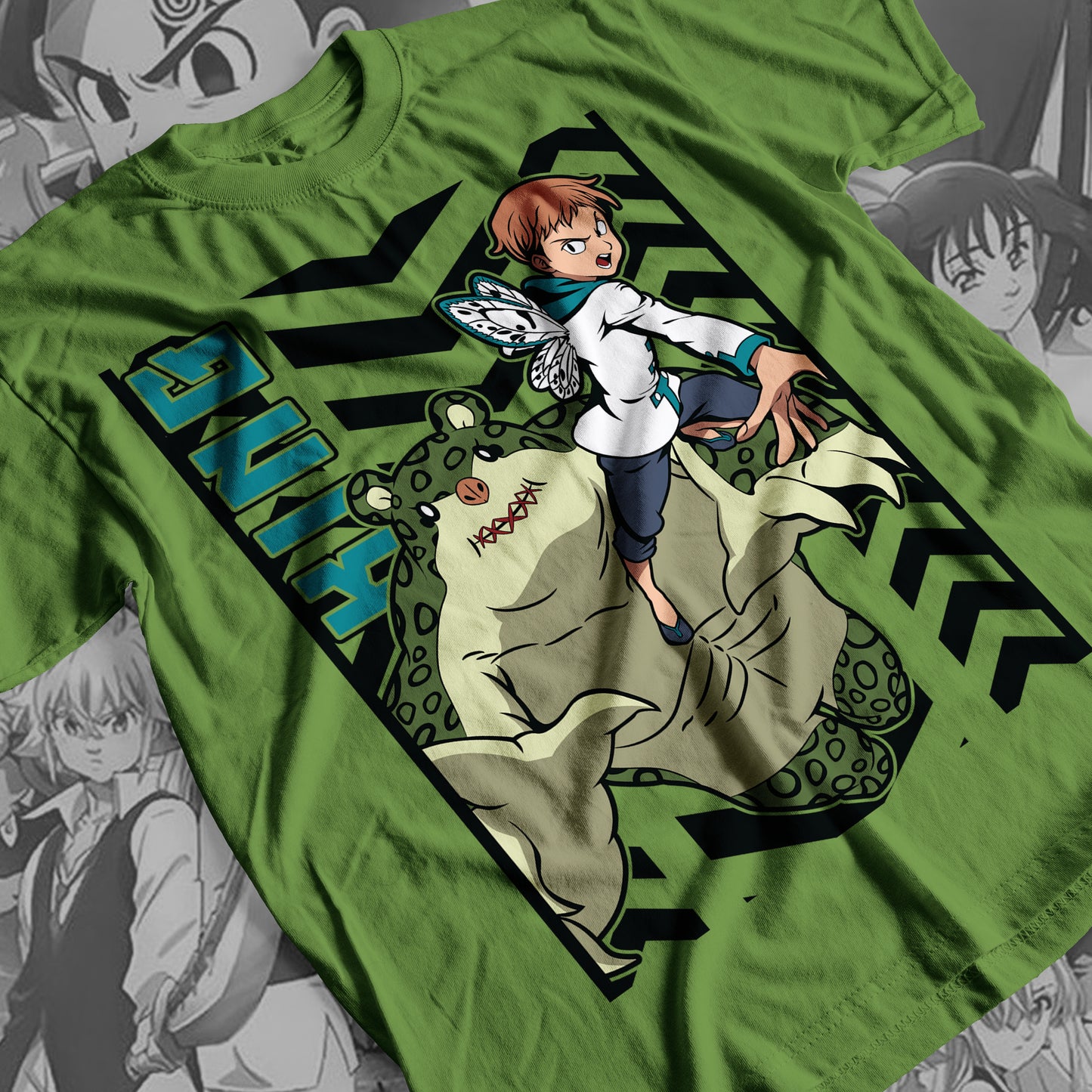7 Deadly Sins Grizzly's Sin of Sloth - King 03 Premium Anime Design, High Quality DTF Print, 100% Cotton Shirt