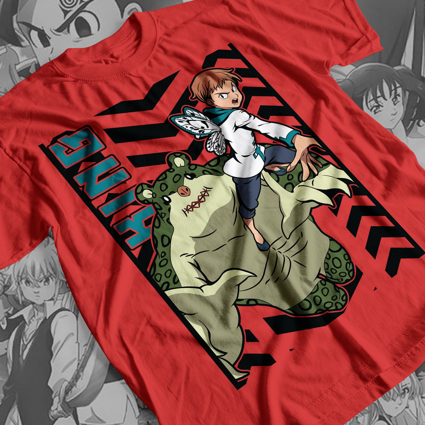 7 Deadly Sins Grizzly's Sin of Sloth - King 03 Premium Anime Design, High Quality DTF Print, 100% Cotton Shirt