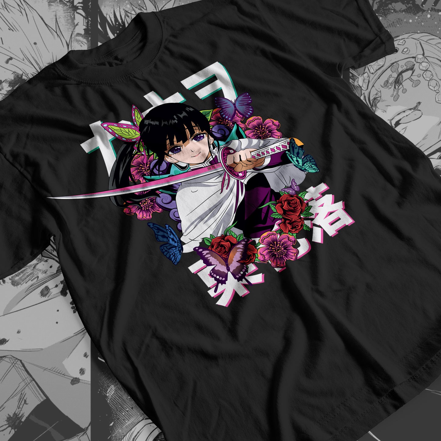 Demon Slayer - Kanao Tsuyuri 01 Premium Anime Design, High Quality DTF Print, 100% Cotton Shirt