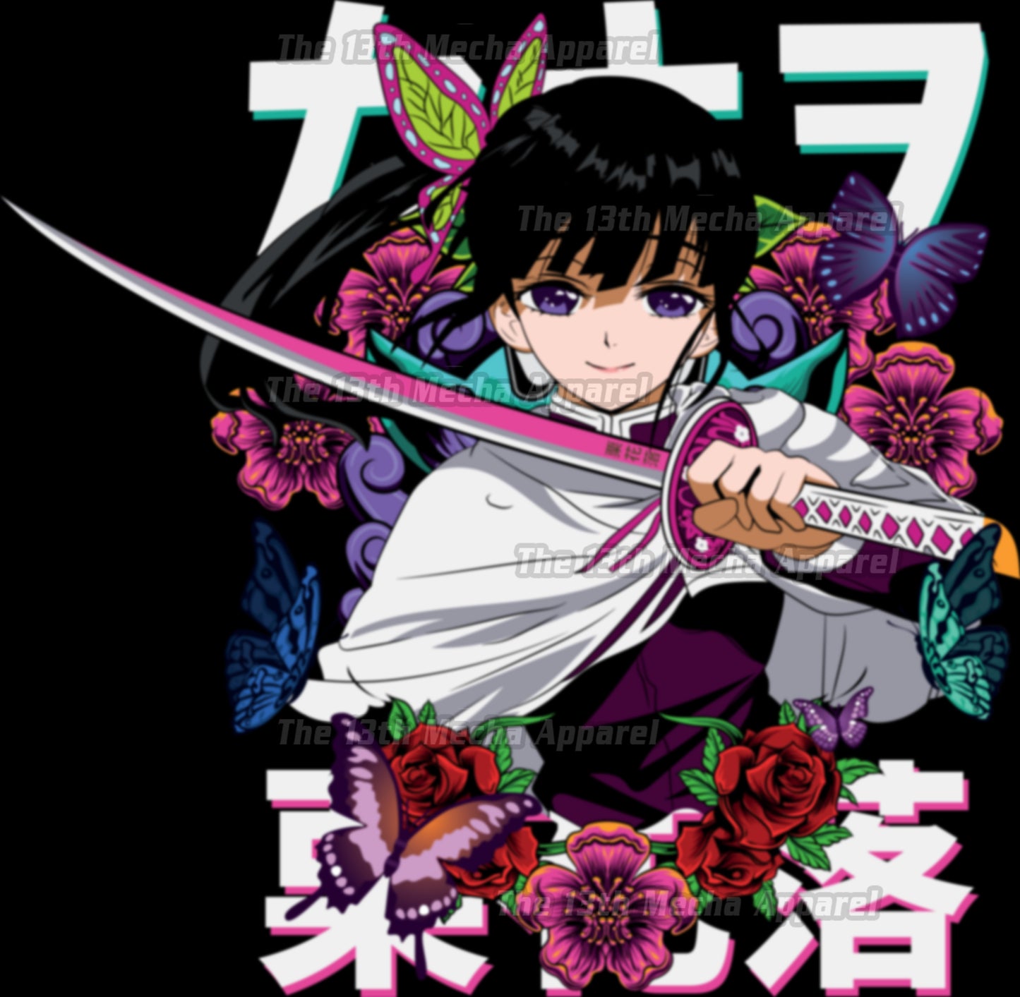Demon Slayer - Kanao Tsuyuri 01 Premium Anime Design, High Quality DTF Print, 100% Cotton Shirt