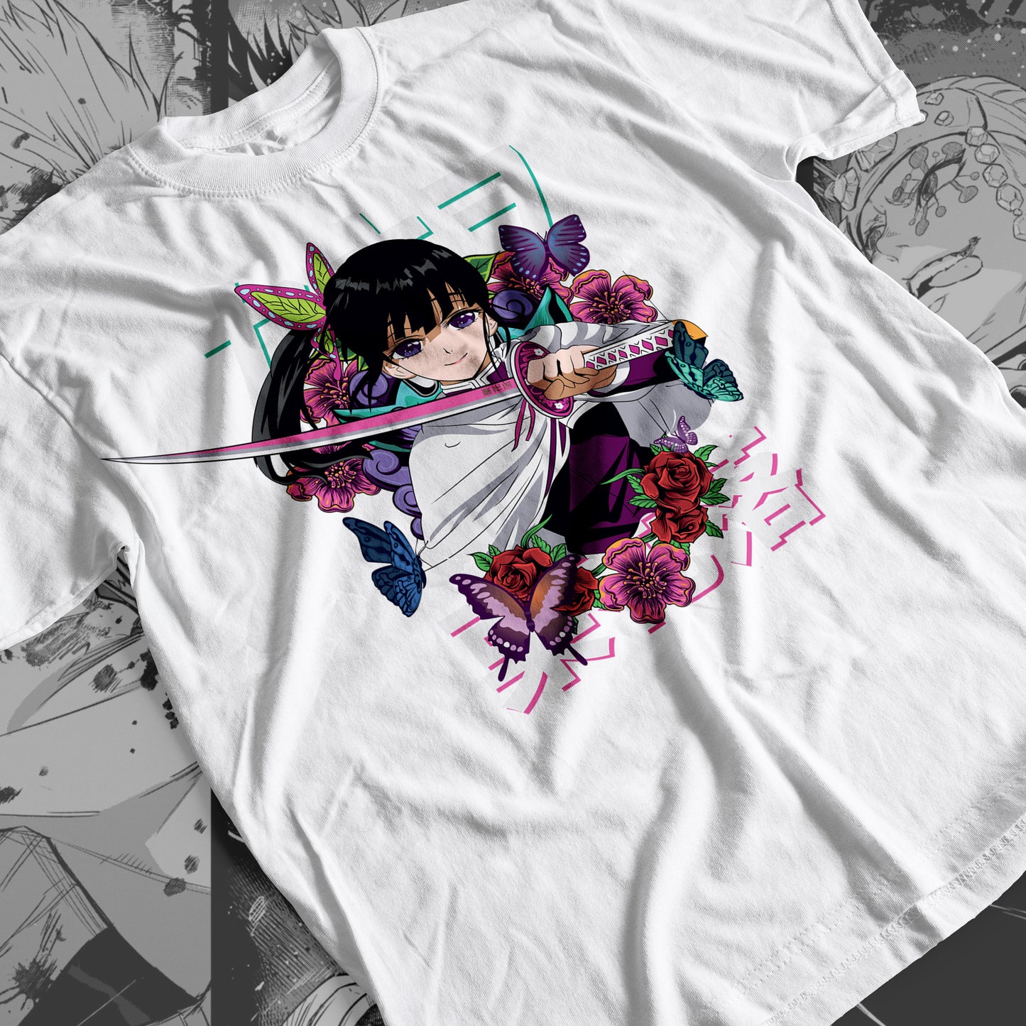 Demon Slayer - Kanao Tsuyuri 01 Premium Anime Design, High Quality DTF Print, 100% Cotton Shirt