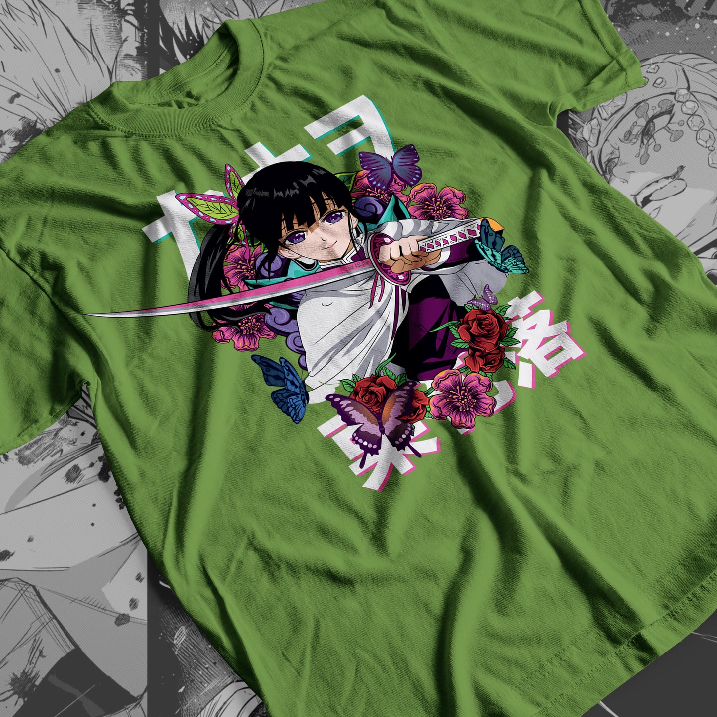 Demon Slayer - Kanao Tsuyuri 01 Premium Anime Design, High Quality DTF Print, 100% Cotton Shirt