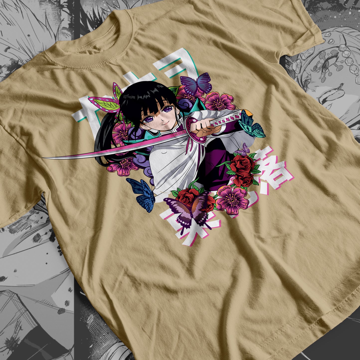 Demon Slayer - Kanao Tsuyuri 01 Premium Anime Design, High Quality DTF Print, 100% Cotton Shirt