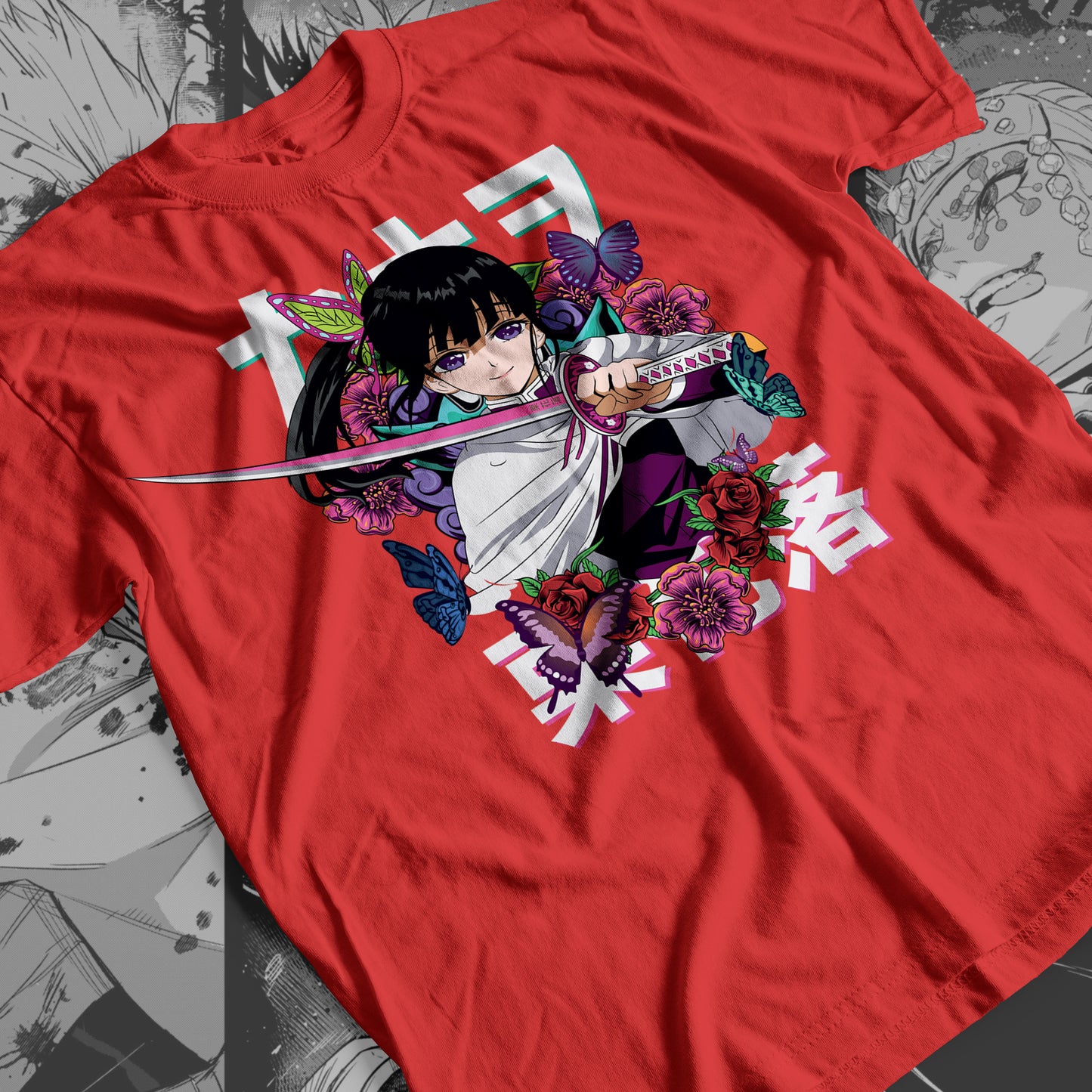 Demon Slayer - Kanao Tsuyuri 01 Premium Anime Design, High Quality DTF Print, 100% Cotton Shirt