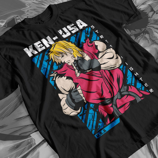 Street Fighter - Guile Premium Anime Design, High Quality DTF Print, 100% Cotton Shirt