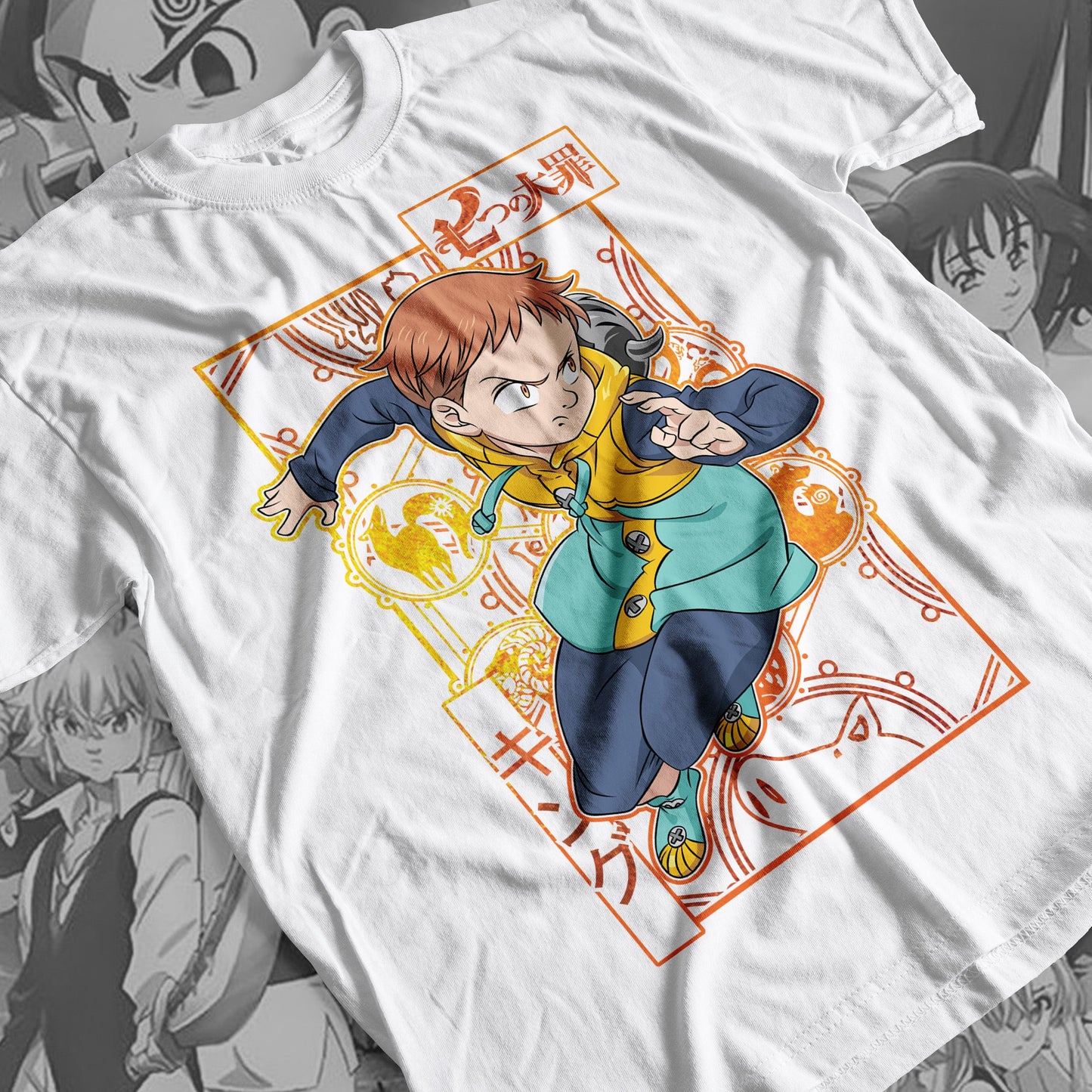 7 Deadly Sins Grizzly's Sin of Sloth - King 01 Premium Anime Design, High Quality DTF Print, 100% Cotton Shirt