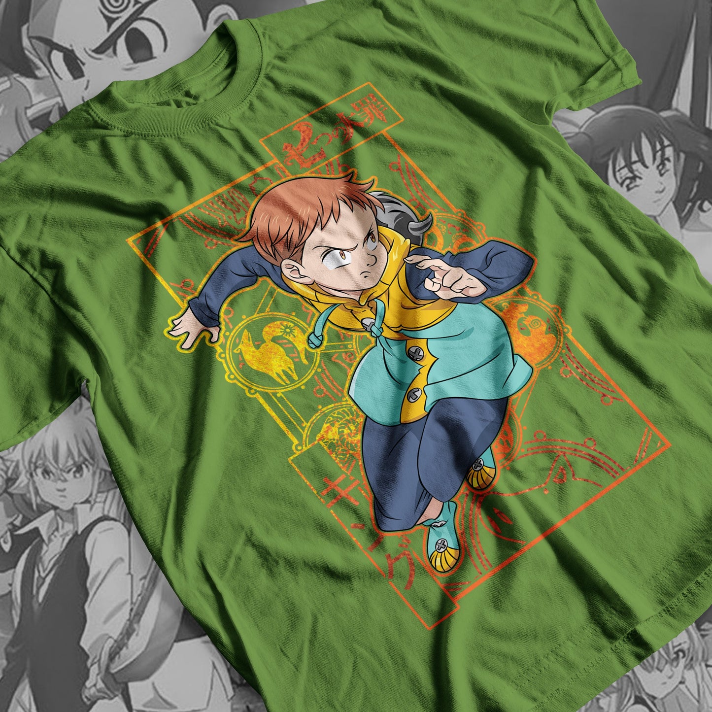 7 Deadly Sins Grizzly's Sin of Sloth - King 01 Premium Anime Design, High Quality DTF Print, 100% Cotton Shirt