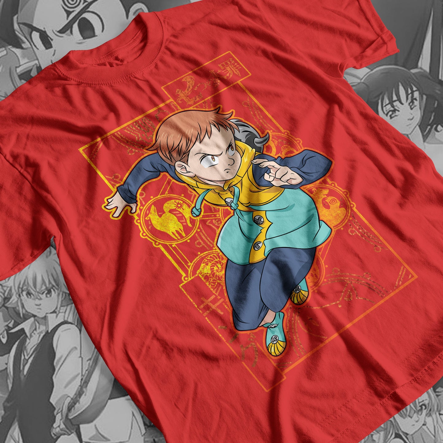 7 Deadly Sins Grizzly's Sin of Sloth - King 01 Premium Anime Design, High Quality DTF Print, 100% Cotton Shirt