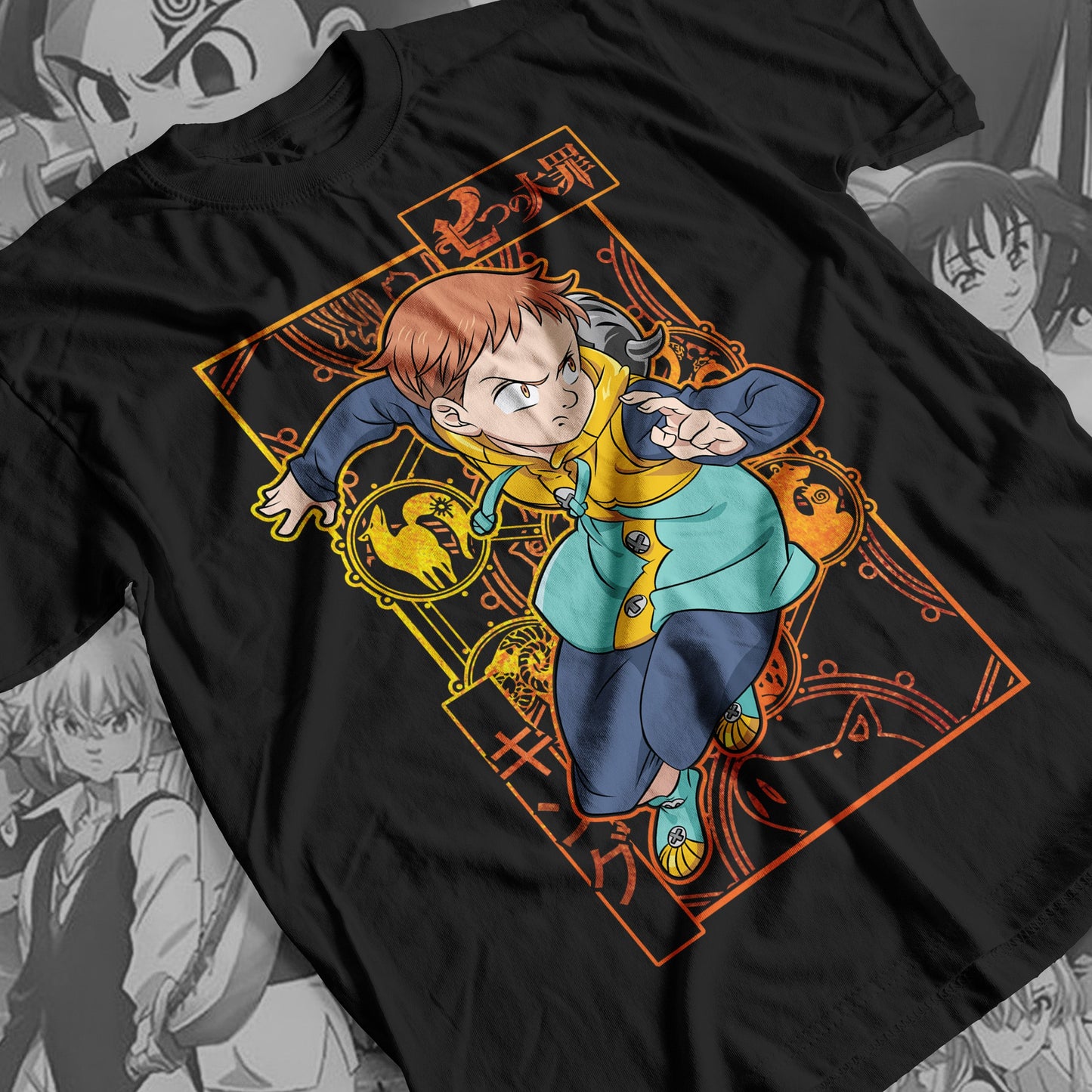 7 Deadly Sins Grizzly's Sin of Sloth - King 01 Premium Anime Design, High Quality DTF Print, 100% Cotton Shirt