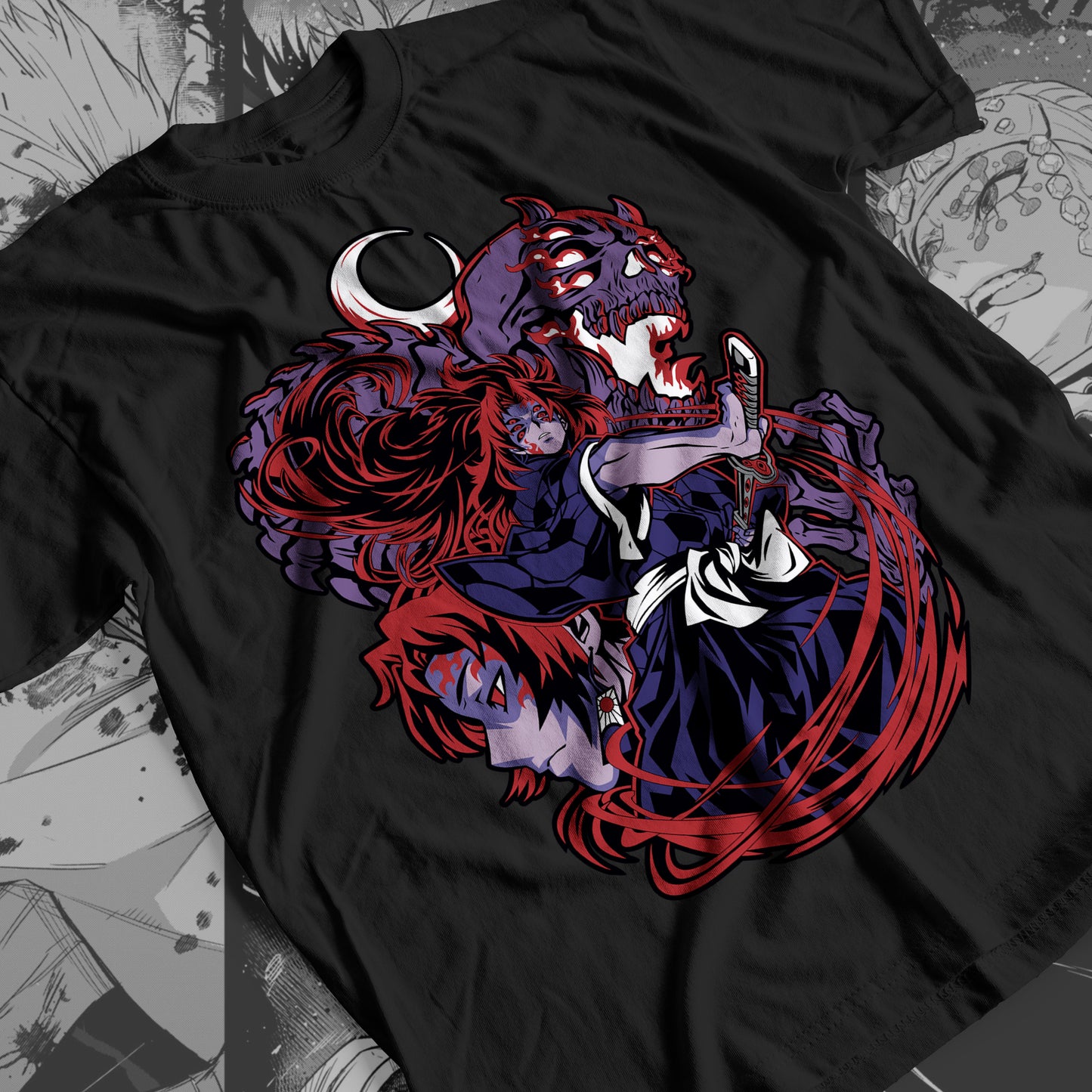 Demon Slayer - Kokushibo 07 Premium Anime Design, High Quality DTF Print, 100% Cotton Shirt