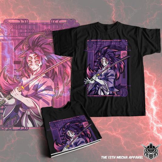 Demon Slayer - Kokushibo 02 Premium Anime Design, High Quality DTF Print, 100% Cotton Shirt