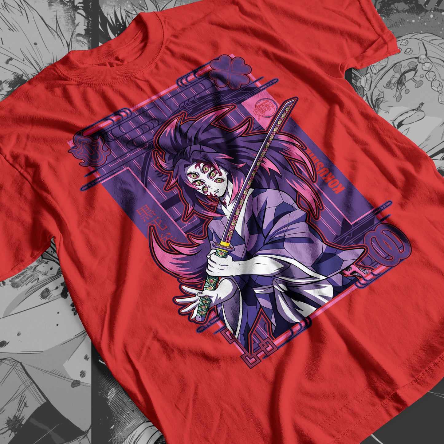 Demon Slayer - Kokushibo 02 Premium Anime Design, High Quality DTF Print, 100% Cotton Shirt