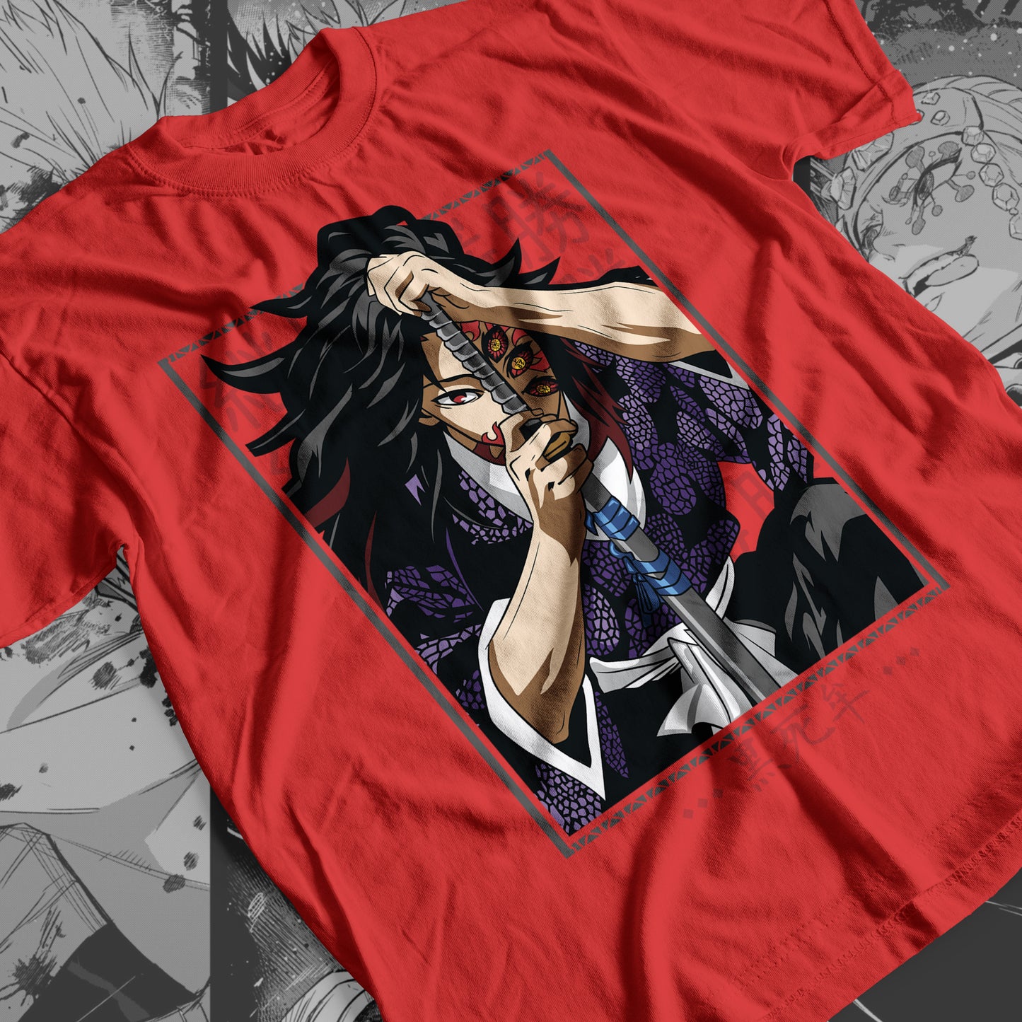 Demon Slayer - Kokushibo 04 Premium Anime Design, High Quality DTF Print, 100% Cotton Shirt