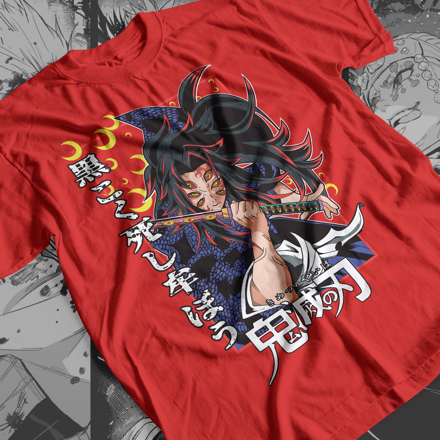 Demon Slayer - Kokushibo 05 Premium Anime Design, High Quality DTF Print, 100% Cotton Shirt