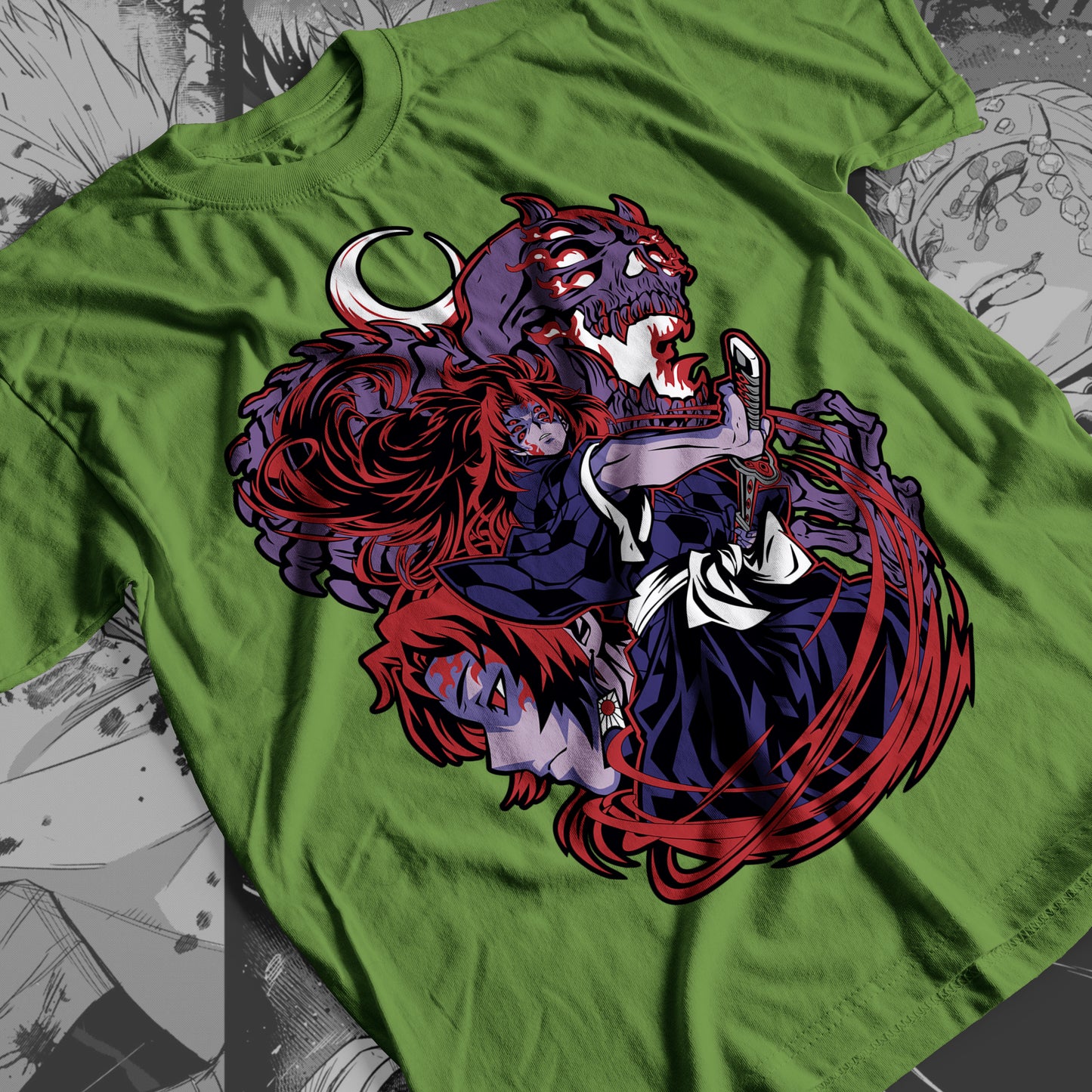 Demon Slayer - Kokushibo 07 Premium Anime Design, High Quality DTF Print, 100% Cotton Shirt