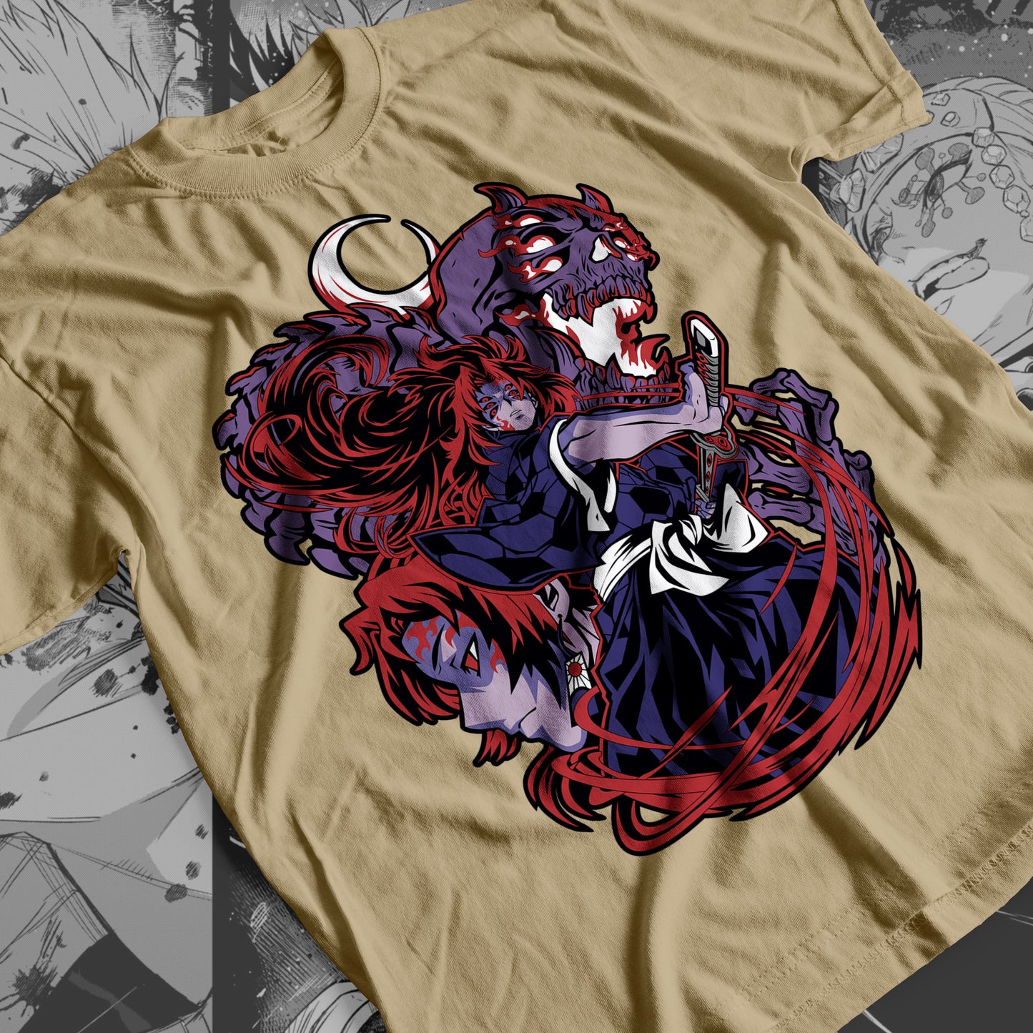 Demon Slayer - Kokushibo 07 Premium Anime Design, High Quality DTF Print, 100% Cotton Shirt