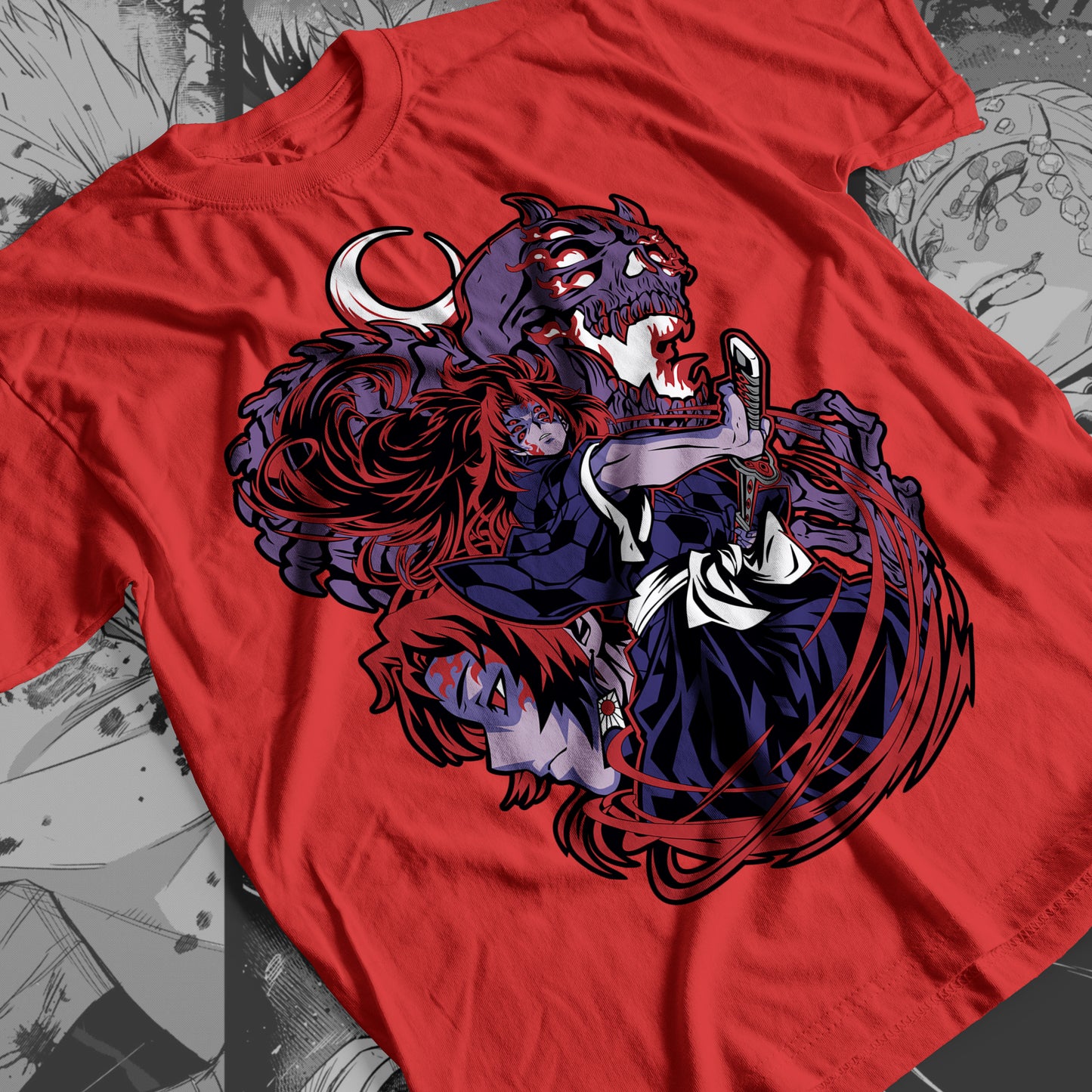 Demon Slayer - Kokushibo 07 Premium Anime Design, High Quality DTF Print, 100% Cotton Shirt