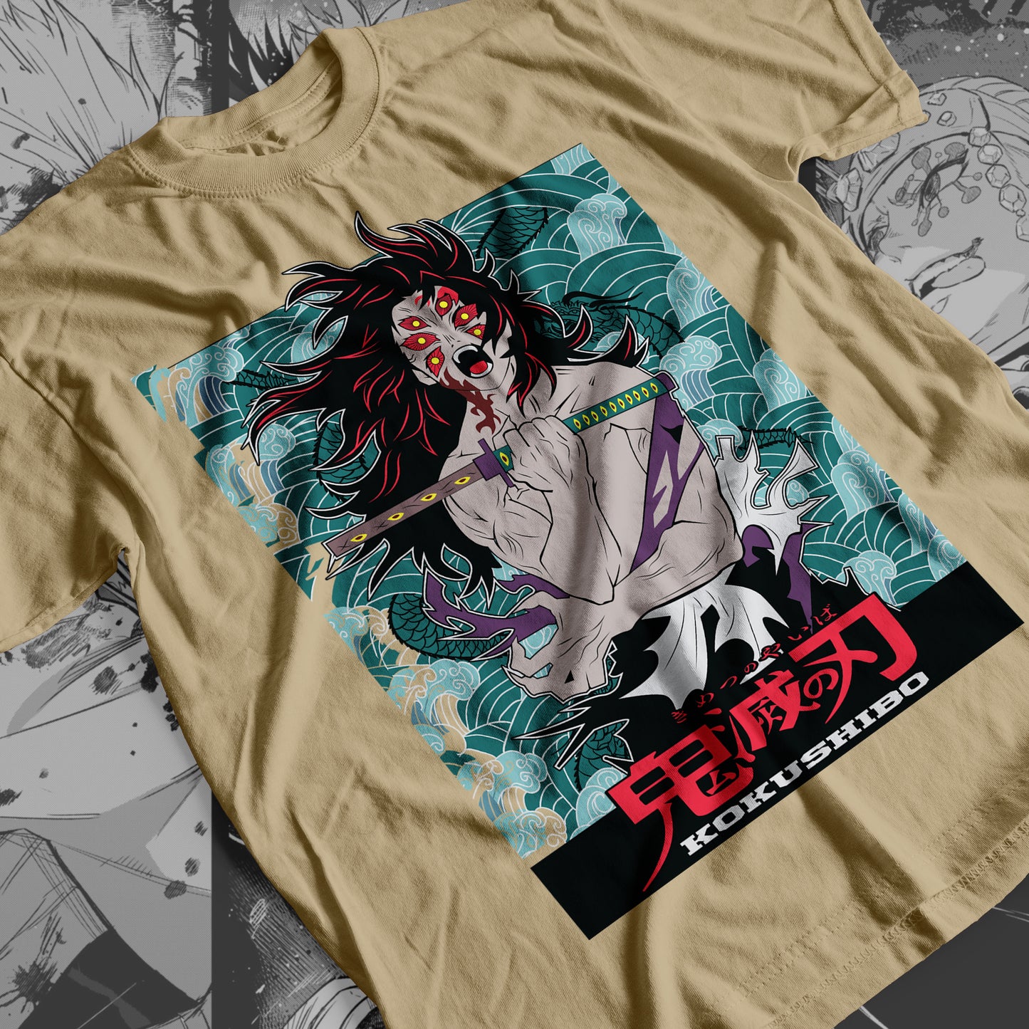 Demon Slayer - Kokushibo 08 Premium Anime Design, High Quality DTF Print, 100% Cotton Shirt