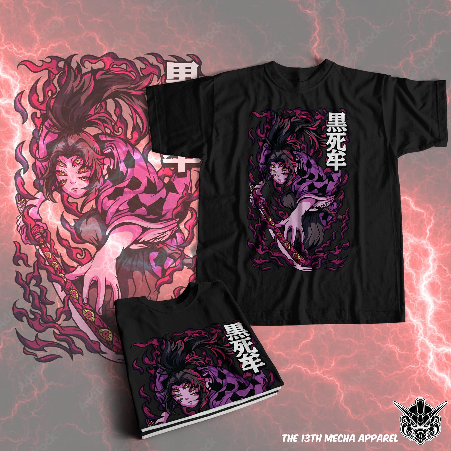 Demon Slayer - Kokushibo 03 Premium Anime Design, High Quality DTF Print, 100% Cotton Shirt