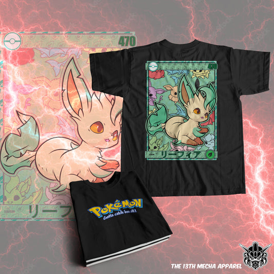 Pokemon - Leafeon 01 Premium Anime Design, High Quality DTF Print, 100% Cotton Shirt