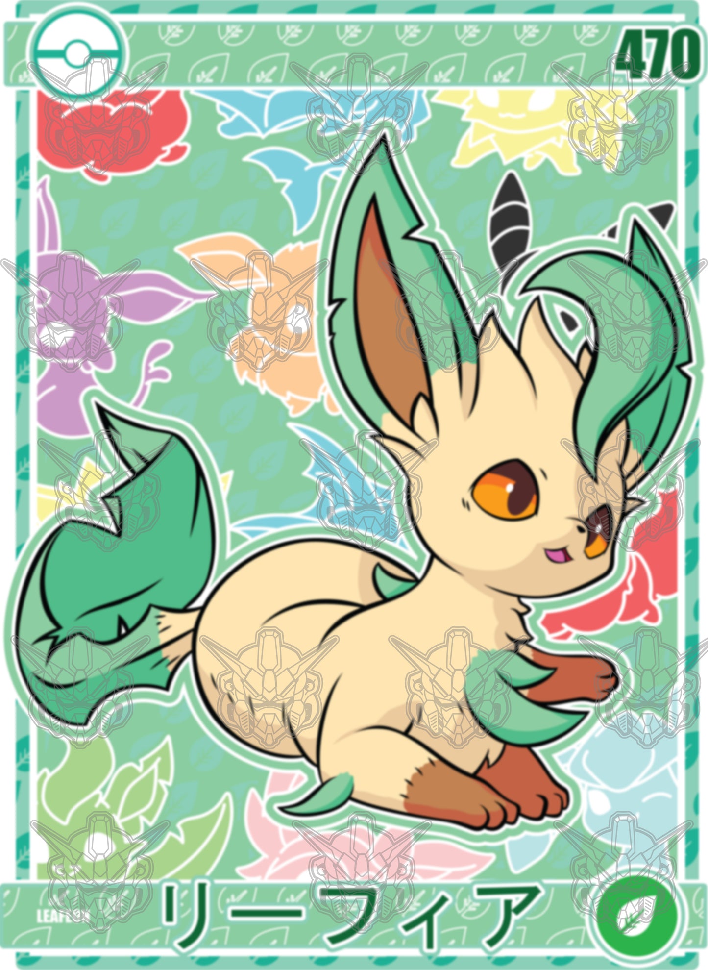 Pokemon - Leafeon 01 Premium Anime Design, High Quality DTF Print, 100% Cotton Shirt