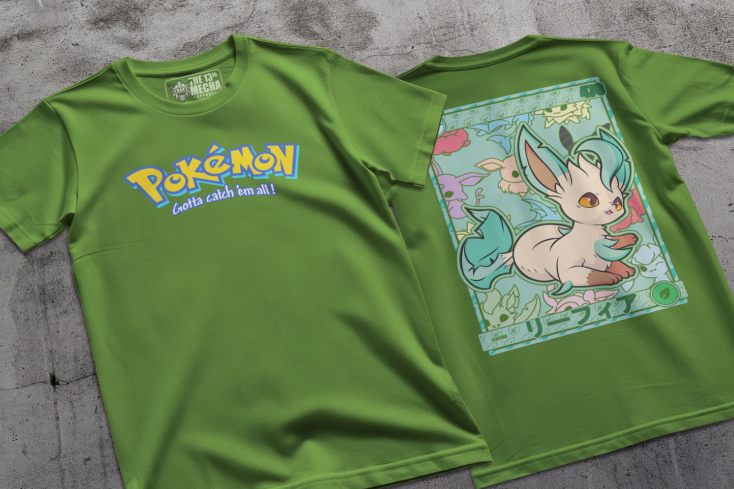 Pokemon - Leafeon 01 Premium Anime Design, High Quality DTF Print, 100% Cotton Shirt