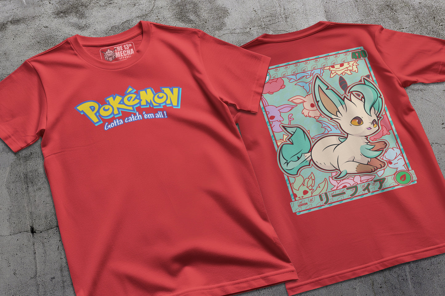 Pokemon - Leafeon 01 Premium Anime Design, High Quality DTF Print, 100% Cotton Shirt
