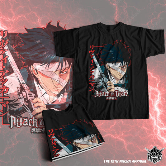 Attack on Titan - Levi Ackerman 01 Premium Anime Design, High Quality DTF Print, 100% Cotton Shirt