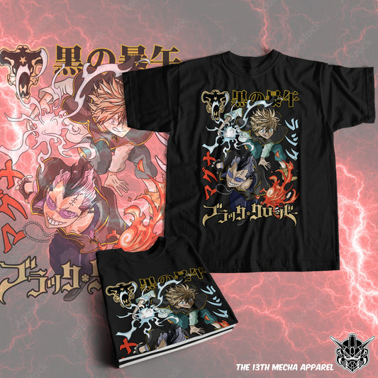 Black Clover - Lucky and Magna 01  Premium Anime Design, High Quality DTF Print, 100% Cotton Shirt
