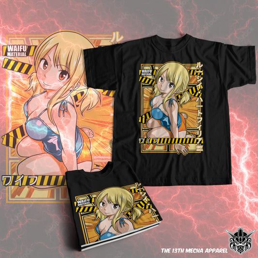 Waifu - Lucy Premium Anime Design, High Quality DTF Print, 100% Cotton Shirt
