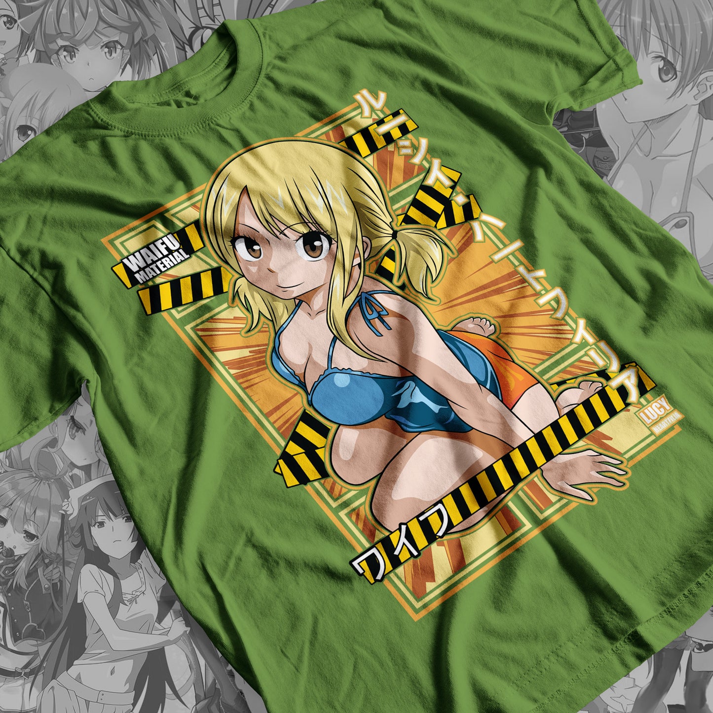Waifu - Lucy Premium Anime Design, High Quality DTF Print, 100% Cotton Shirt