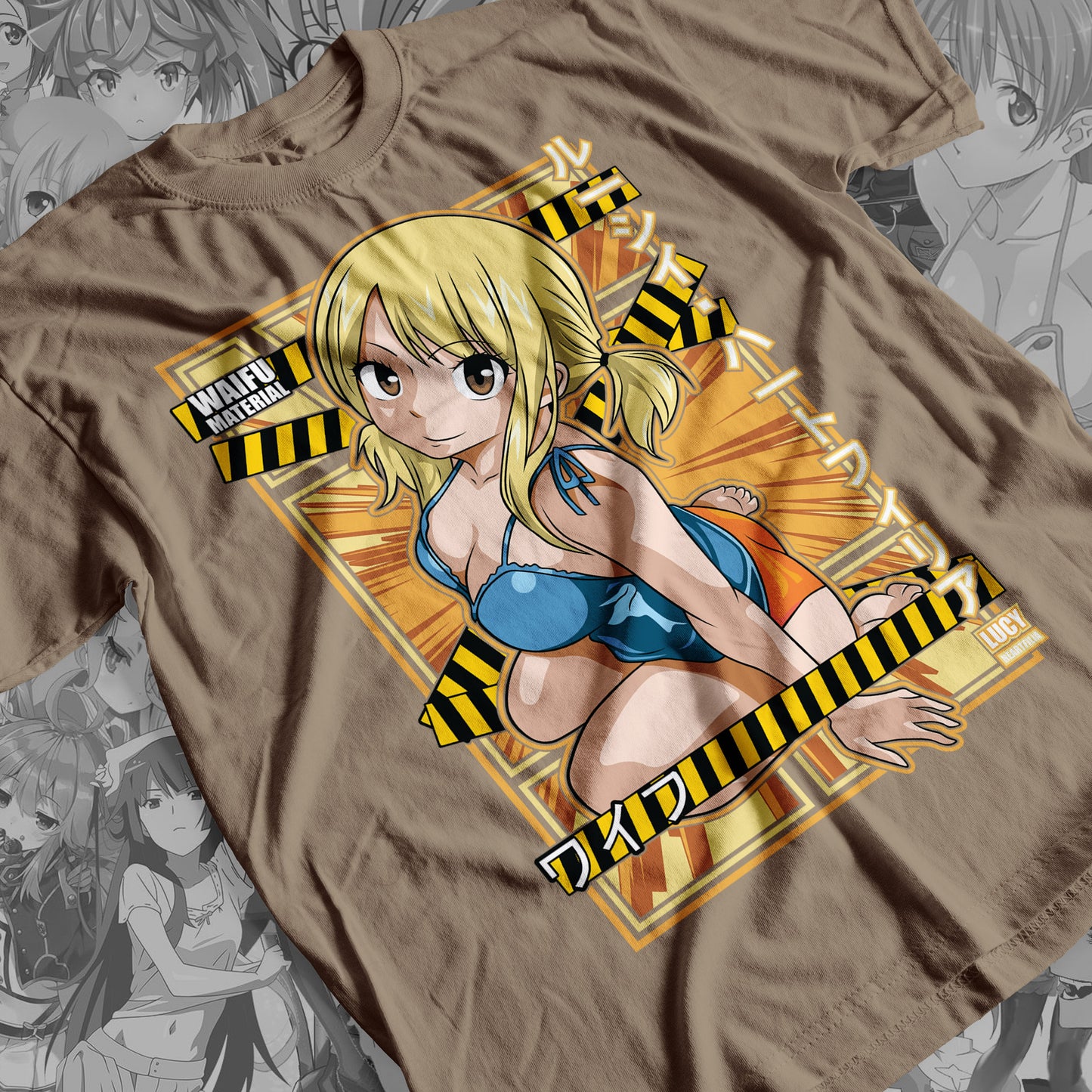 Waifu - Lucy Premium Anime Design, High Quality DTF Print, 100% Cotton Shirt