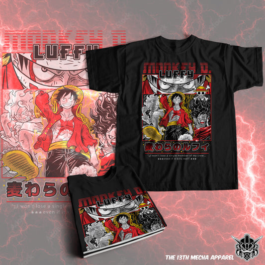 One Piece - Monkey D. Luffy 04 Premium Anime Design, High Quality DTF Print, 100% Cotton Shirt