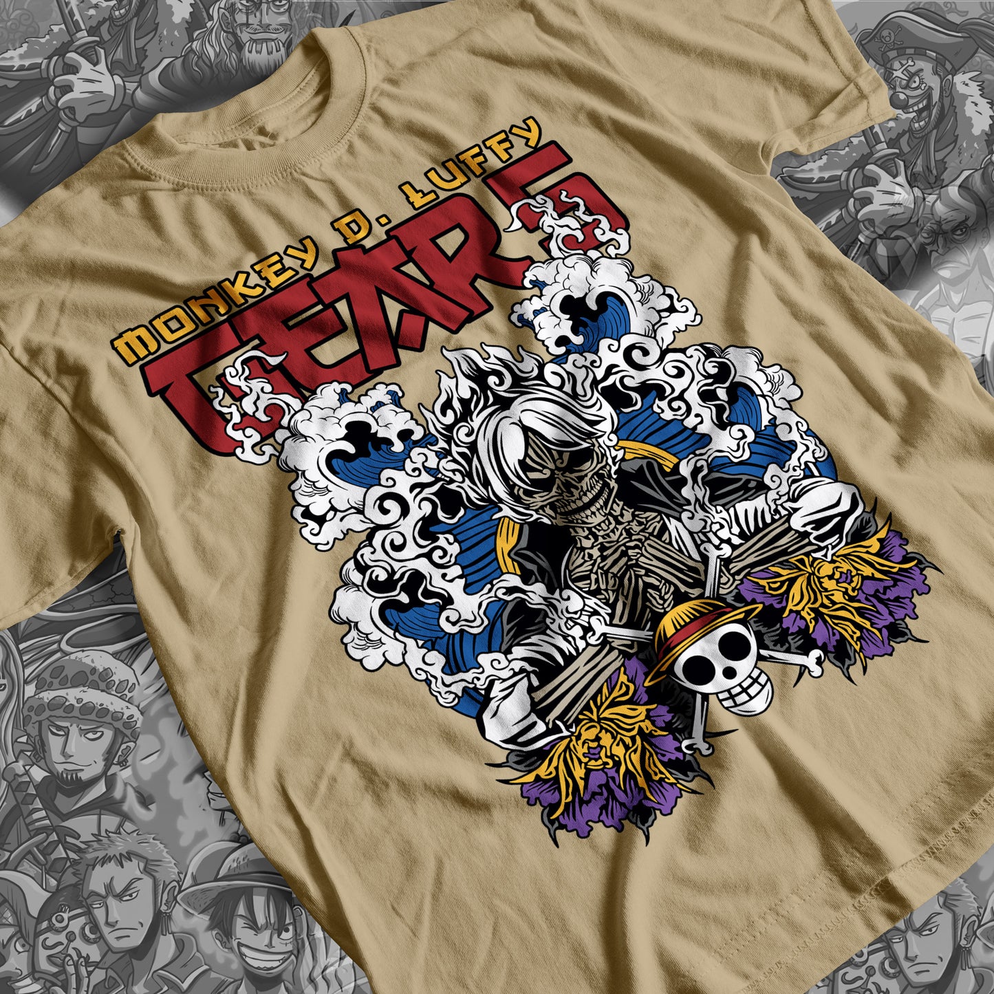 One Piece - Monkey D. Luffy 03 Premium Anime Design, High Quality DTF Print, 100% Cotton Shirt