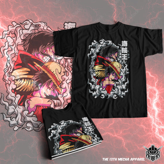 One Piece - Luffy and Gold D Roger One Piece 01 Premium Anime Design, High Quality DTF Print, 100% Cotton Shirt