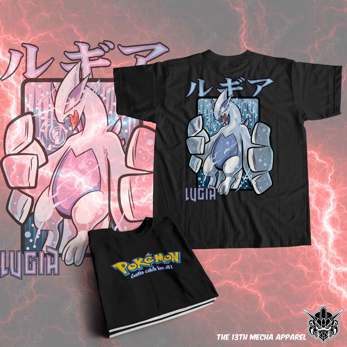 Pokemon - Lugia 01 Premium Anime Design, High Quality DTF Print, 100% Cotton Shirt