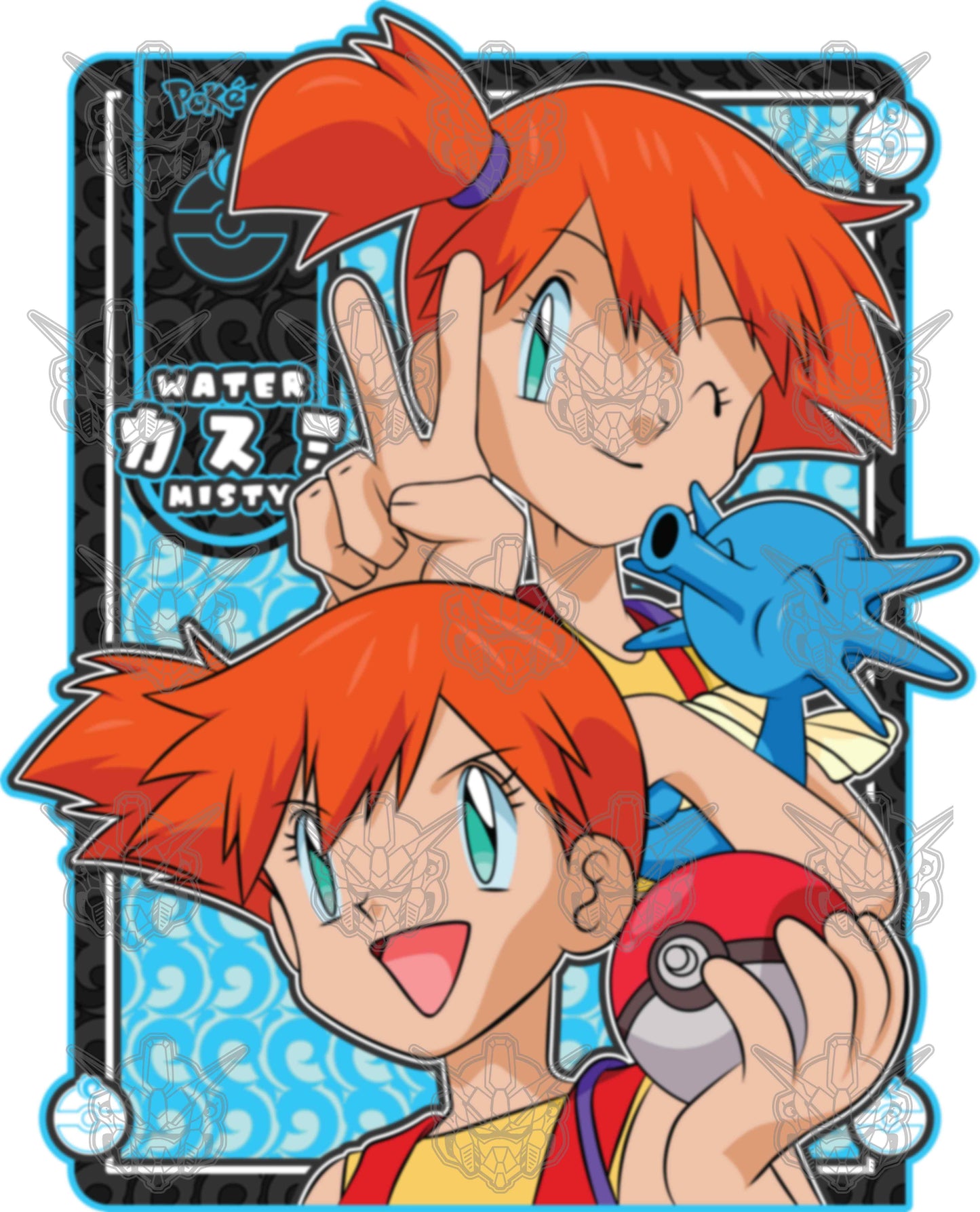 Pokemon - Misty 01 Premium Anime Design, High Quality DTF Print, 100% Cotton Shirt