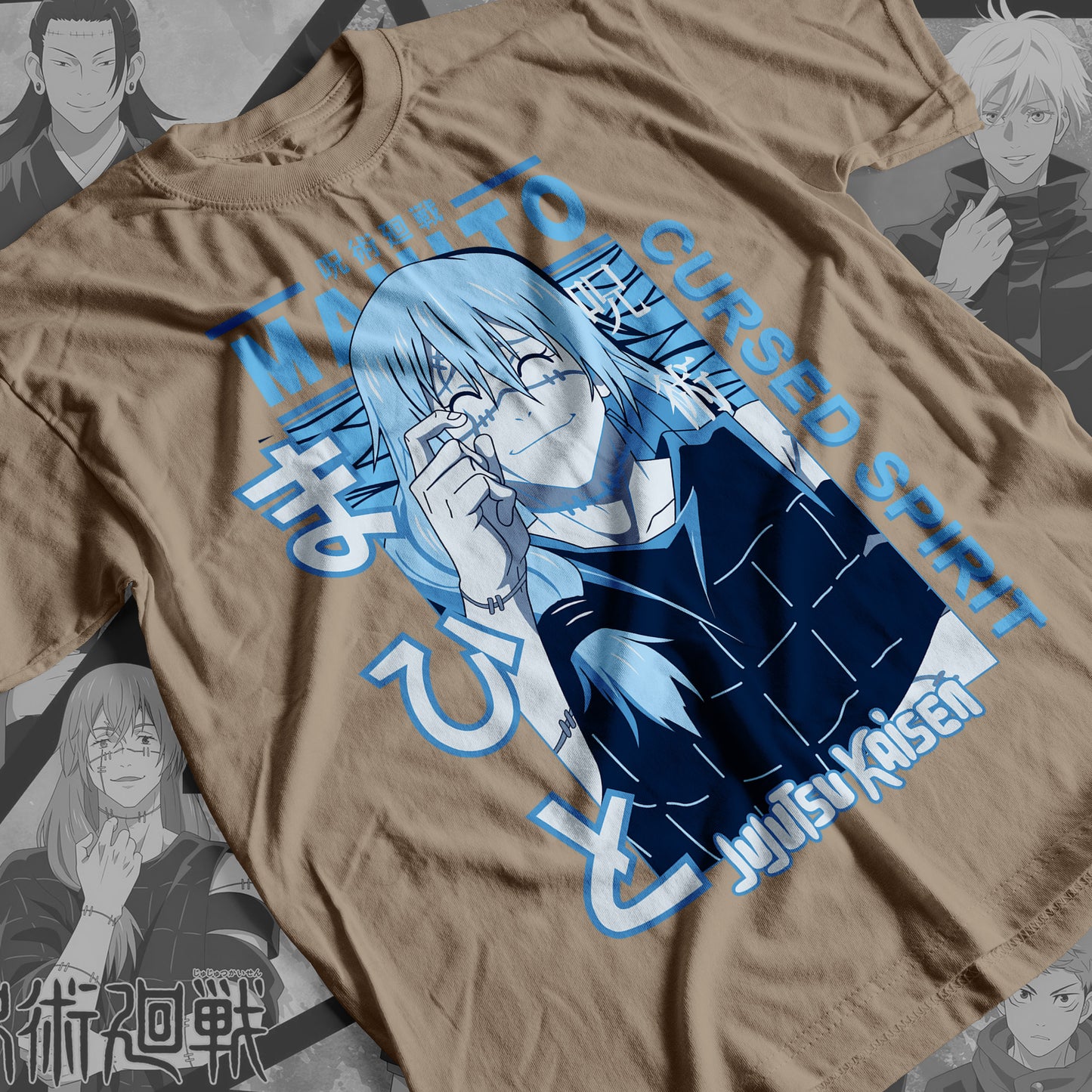 Jujutsu Kaisen-Mahito Premium Anime Design, High Quality DTF Print, 100% Cotton Shirt