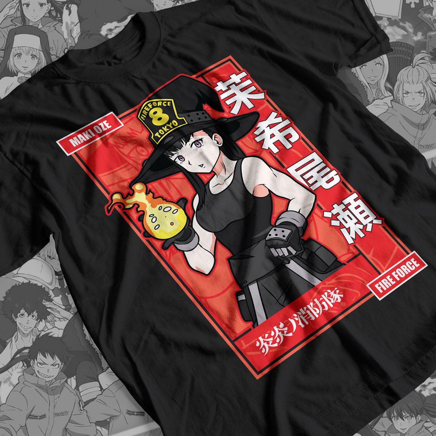 Fire Force- Maki Oze 01 Premium Anime Design, High Quality DTF Print, 100% Cotton Shirt
