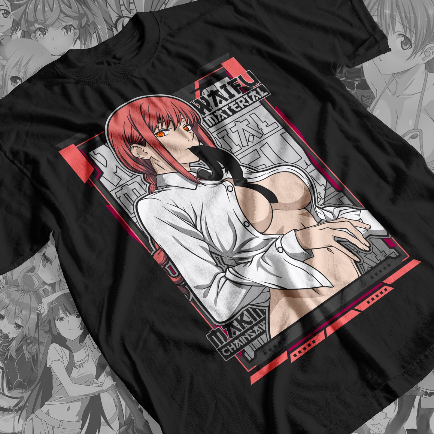 Waifu - Makima Premium Anime Design, High Quality DTF Print, 100% Cotton Shirt