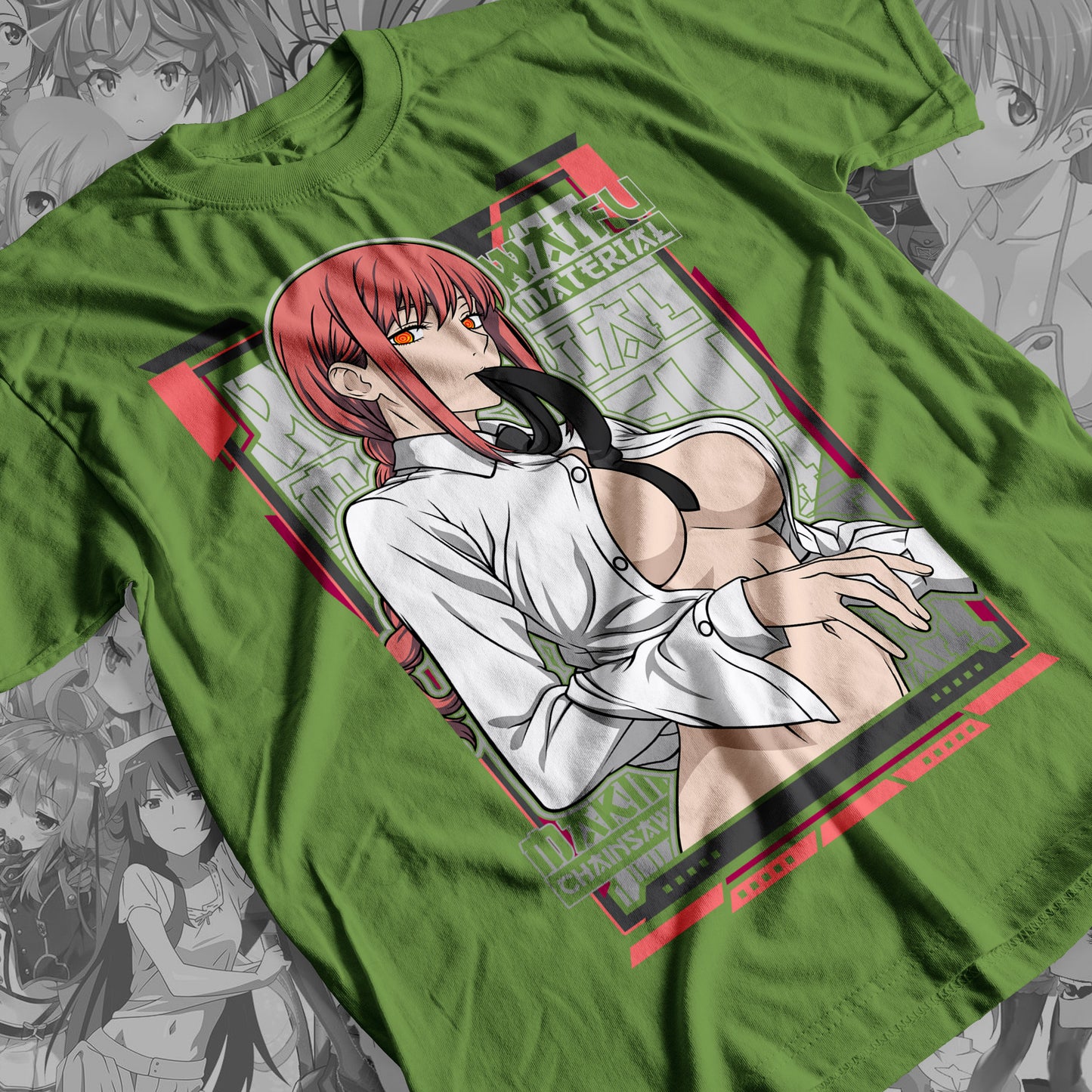 Waifu - Makima Premium Anime Design, High Quality DTF Print, 100% Cotton Shirt