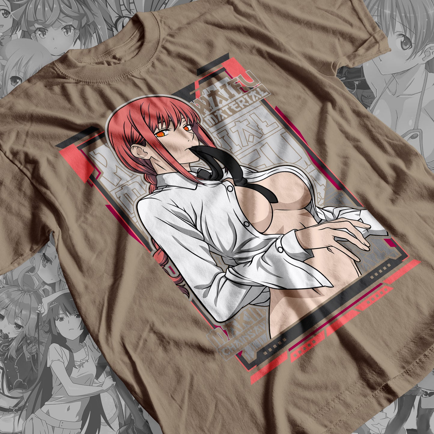 Waifu - Makima Premium Anime Design, High Quality DTF Print, 100% Cotton Shirt